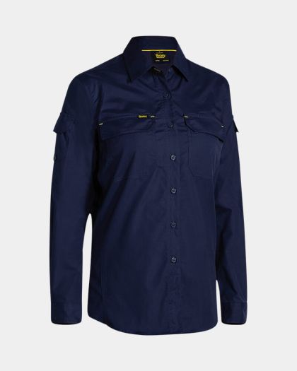 Bisley Women's X Airflow™ Ripstop Vented Shirt - Navy