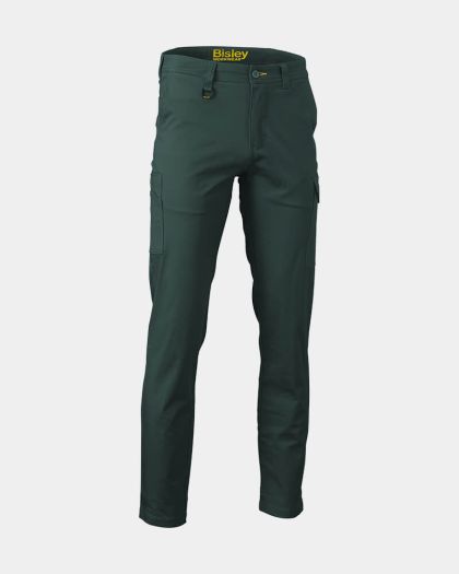 Bisley Stretch Cotton Drill Cargo Pant - Green