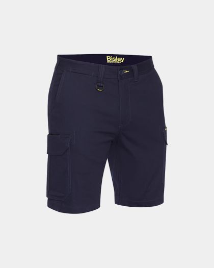 Bisley Stretch Cotton Drill Cargo Short - Navy