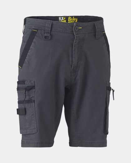 Bisley Flx & Move™ Stretch Utility Zip Cargo Short - Charcoal