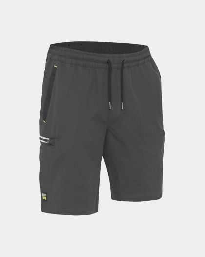 Bisley Flx & Move™ 4-Way Stretch Elastic Waist Cargo Short - Charcoal