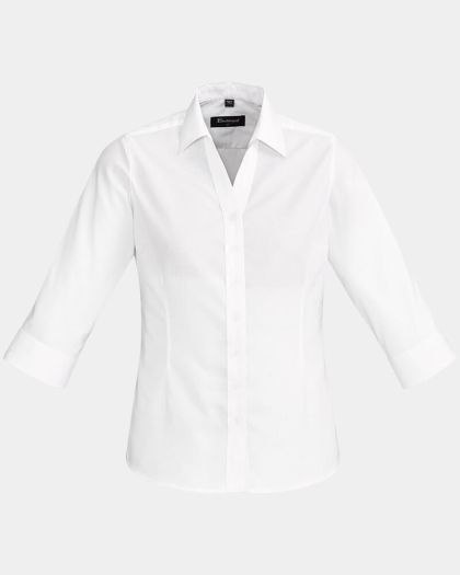 Boulevard Women's Hudson 3/4 Sleeve Shirt - White