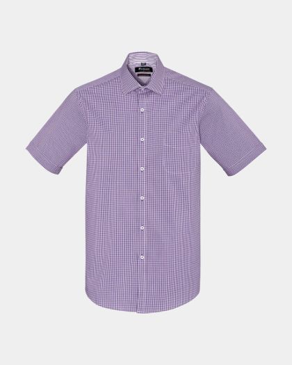 Boulevard Newport Short Sleeve Shirt - Purple Reign