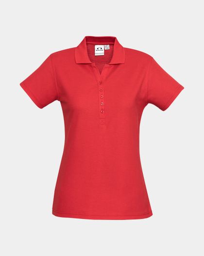 Biz Collection Women's Crew Polo - Red