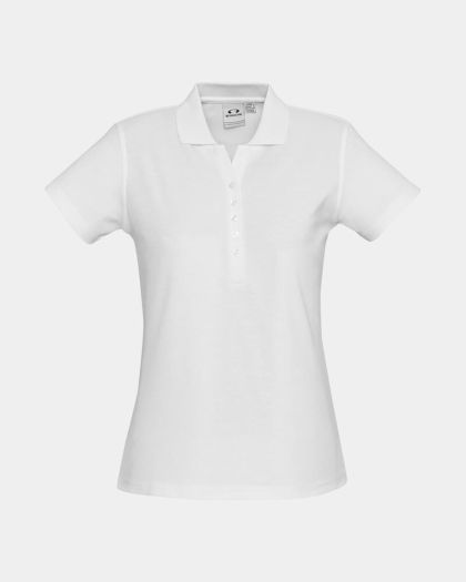 Biz Collection Women's Crew Polo - White