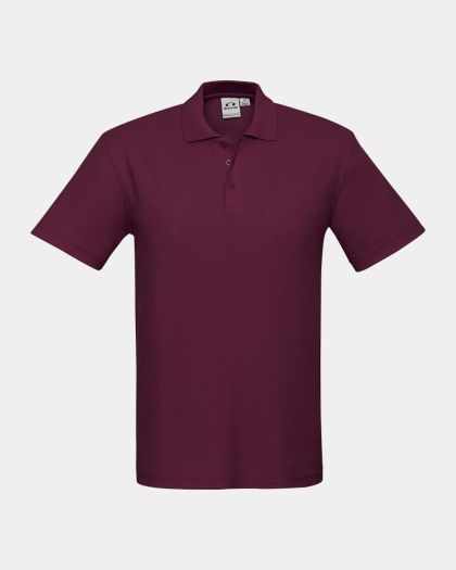 Biz Collection Crew Polo - Maroon