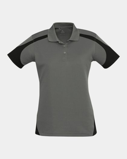 Biz Collection Women's Talon Polo - Ash/Black
