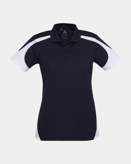 Biz Collection Women's Talon Polo - Navy/White