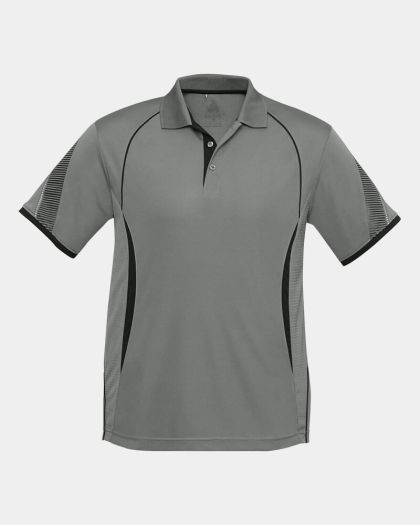 Biz Collection Razor Polo - Ash/Black