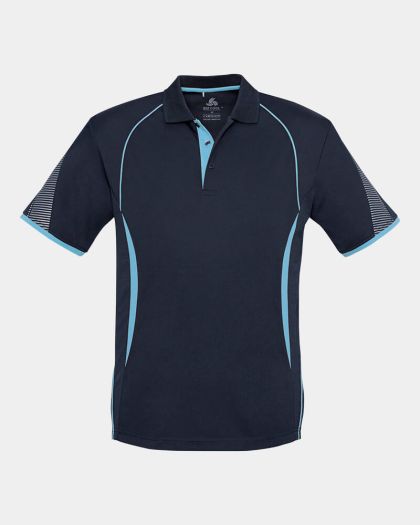 Biz Collection Razor Polo - Navy/Sky