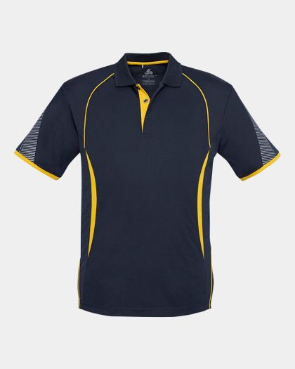 Biz Collection Razor Polo - Navy/Gold