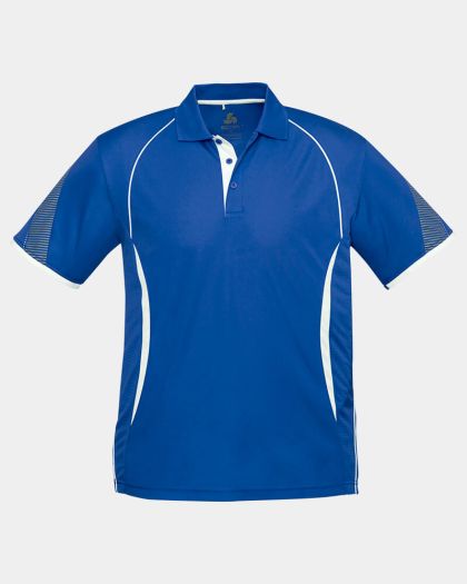Biz Collection Razor Polo - Royal/White