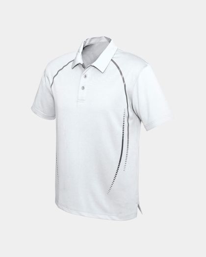 Biz Collection Cyber Polo - White/Silver