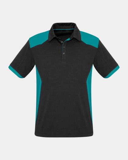 Biz Collection Rival Polo - Black/Teal