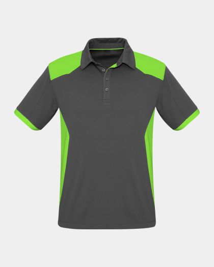 Biz Collection Rival Polo - Grey/Lime