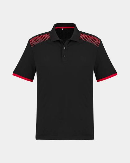 Biz Collection Galaxy Polo - Black/Red
