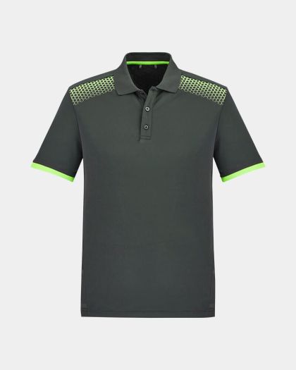 Biz Collection Galaxy Polo - Grey/Lime