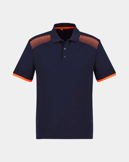 Biz Collection Galaxy Polo - Navy/Orange