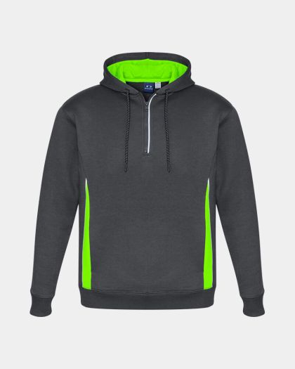 Biz Collection Renegade Hoodie - Grey/Fluro Lime/Silver