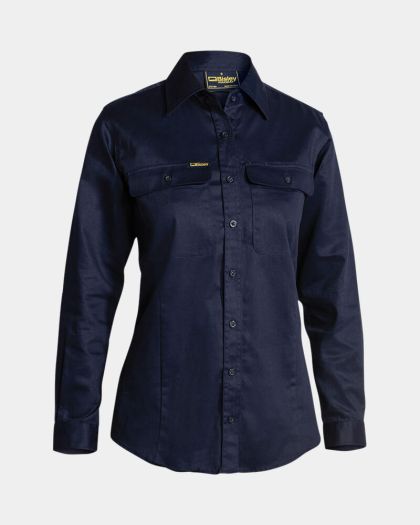 Bisley Women's Long Sleeve Drill Shirt