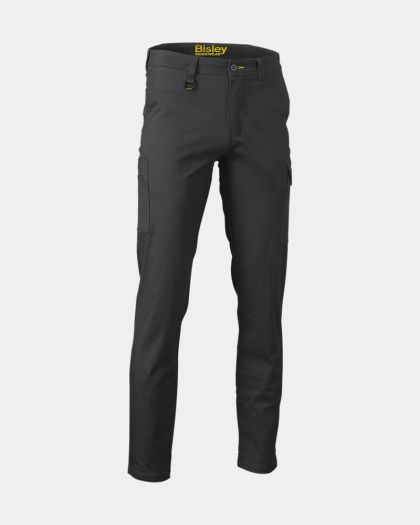 Bisley Stretch Cotton Drill Cargo Pant - Black