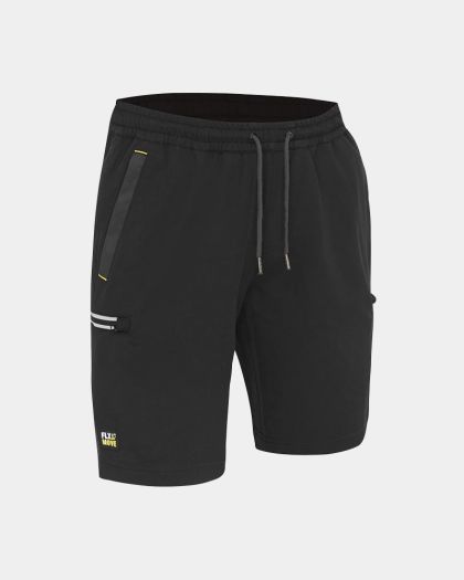 Bisley Flx & Move™ 4-Way Stretch Elastic Waist Cargo Short - Black