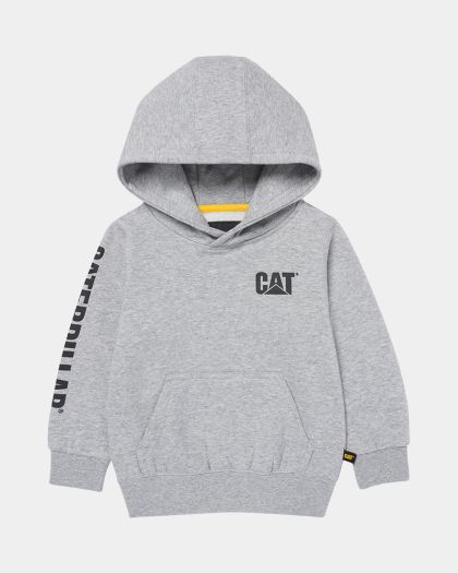 CAT Kids Trademark Banner Hoodie - Grey