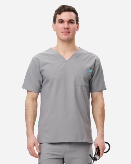 Epoch Basic Scrub Top - Dove Grey