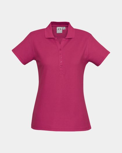 Biz Collection Women's Crew Polo - Fuchsia