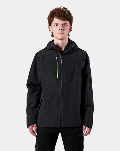 FXD WO-2 3-Layer Bonded Waterproof Rain Jacket - Black