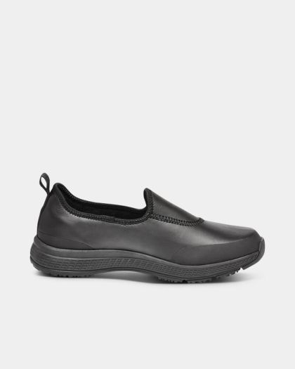 King Gee Women's SuperLite Non Safety Slip On Shoe - Black