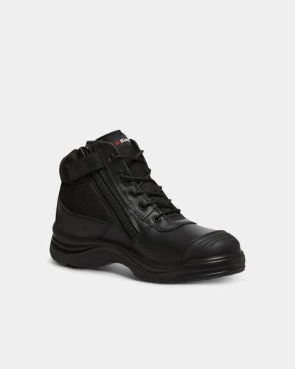 King Gee Tradie Zip Sided Safety Boot - Black