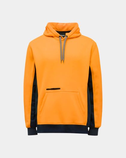 King Gee Hi Vis Pullover Hoodie - Orange/Navy