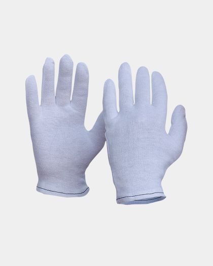 Pro Choice Interlock Poly/Cotton Liner Gloves - White