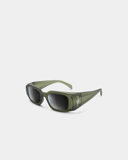SafeStyle Auras Grey Polarised Safety Glasses - Matte Moss Green