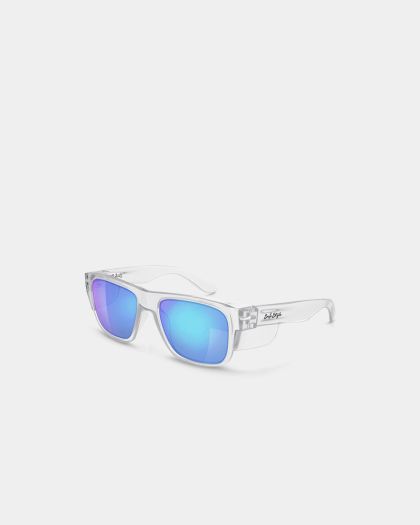SafeStyle Fusions Mirrors Blue Polarised Safety Glasses - Clear