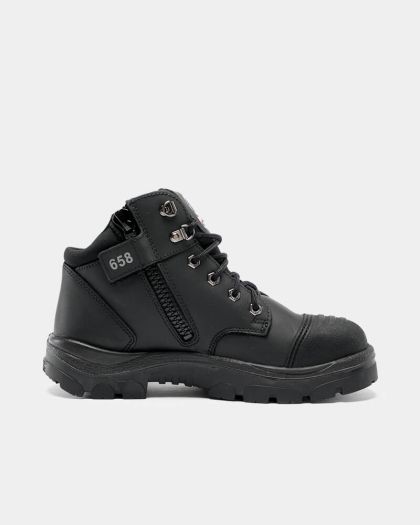 Steel Blue Parkes Scuff Zip Sided Safety Boot - Black