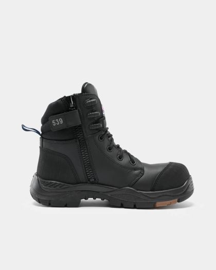 Steel Blue Torquay Zip Sided Safety Boot - Black