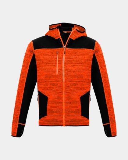Syzmik Unisex Streetworx Reinforced Knit Hooded Jacket - Orange