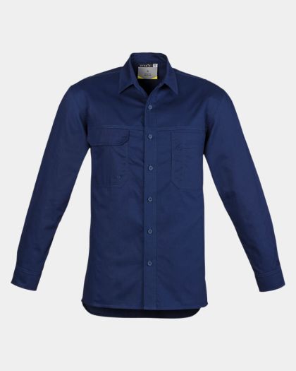 Syzmik Lightweight Tradie Long Sleeve Shirt - Navy