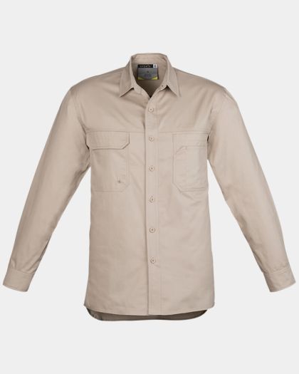 Syzmik Lightweight Tradie Long Sleeve Shirt - Sand