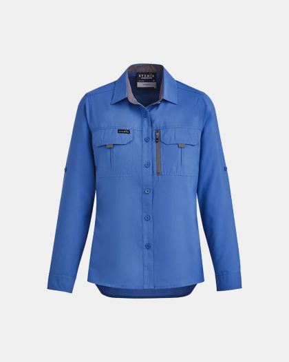 Syzmik Women's Outdoor Long Sleeve Shirt - Blue