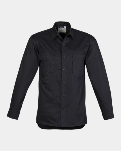 Syzmik Lightweight Tradie Long Sleeve Shirt - Black