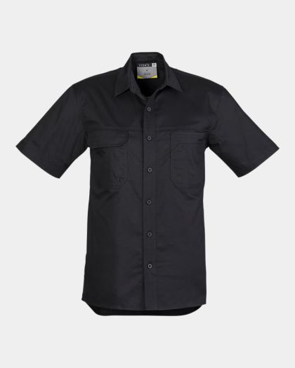Syzmik Lightweight Tradie Short Sleeve Shirt - Black