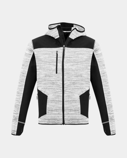Syzmik Unisex Streetworx Reinforced Knit Hooded Jacket - Grey/Black