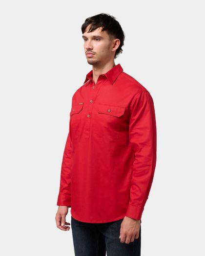 Hard Yakka Mustang Closed Front Long Sleeve Shirt