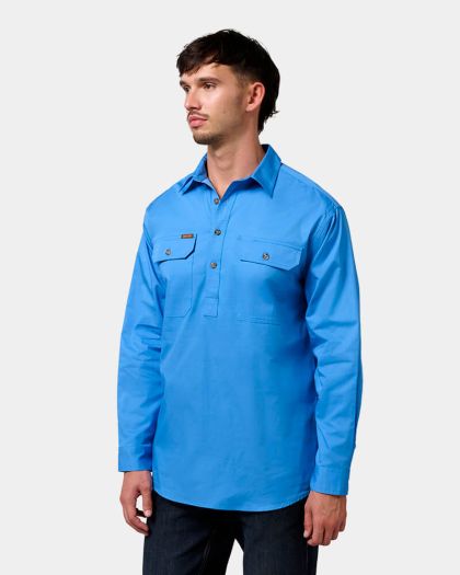 Hard Yakka Mustang Closed Front Long Sleeve Shirt