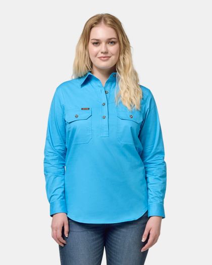 Hard Yakka Women's Mustang Closed Front Long Sleeve Shirt