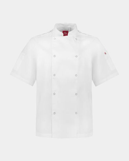Biz Collection Zest Short Sleeve Chef Jacket - White