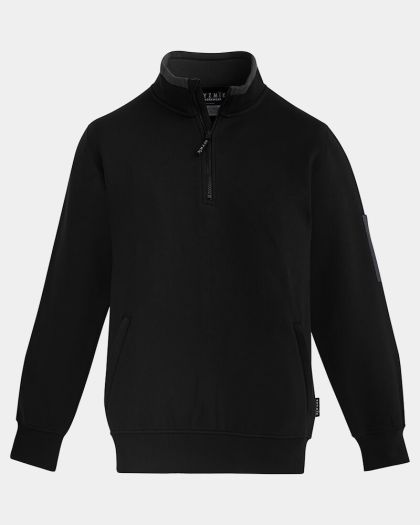 Syzmik 1/4 Zip Brushed Fleece Pullover - Black